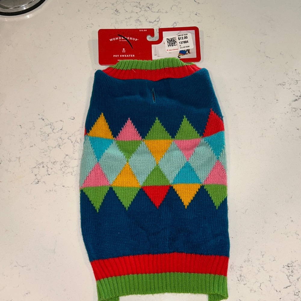 Colored pet dog sweater size small